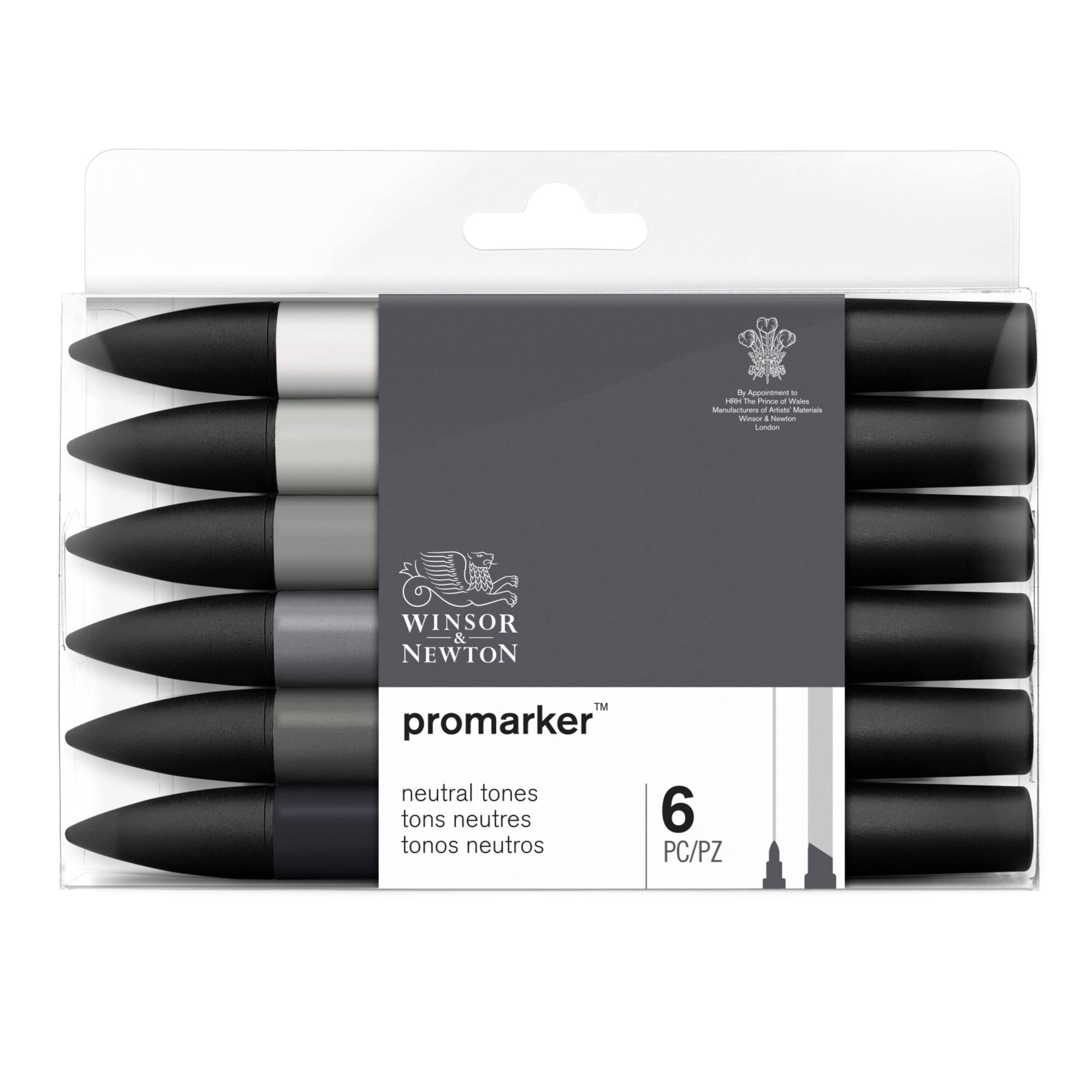 Winsor & Newton® ProMarker™ Neutral Tones 6 Marker Set